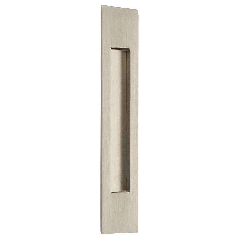 The Emtek 10" Modern Rectangular Flush Pull in Satin Nickel finish