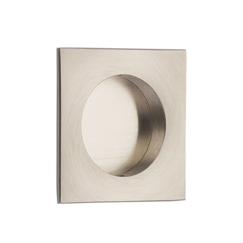 The Emtek 2 1/2" Square Flush Pull in Satin Nickel finish