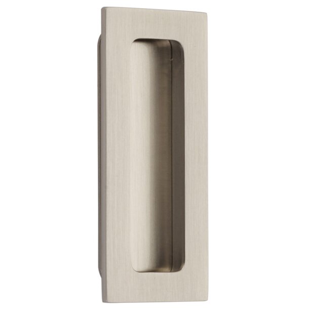 Emtek 4" Modern Rectangular Flush Pull in Satin Nickel finish