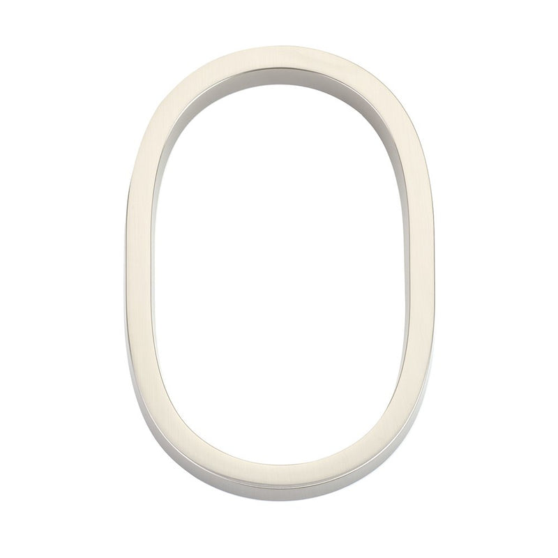 Emtek 7" Modern House Number, No. 0 in Satin Nickel finish