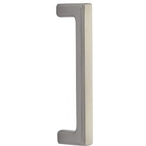 The Emtek 8" Wilshire Door Pull in Satin Nickel finish.