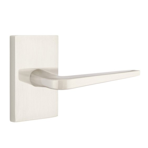 Emtek Athena Lever With Modern Rectangular Rosette in Satin Nickel finish