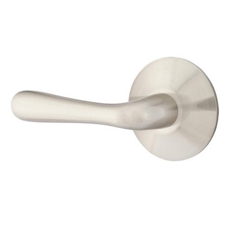 Emtek Basel Lever With Modern Rosette in Satin Nickel finish