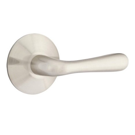 Emtek Basel Lever With Modern Rosette in Satin Nickel finish