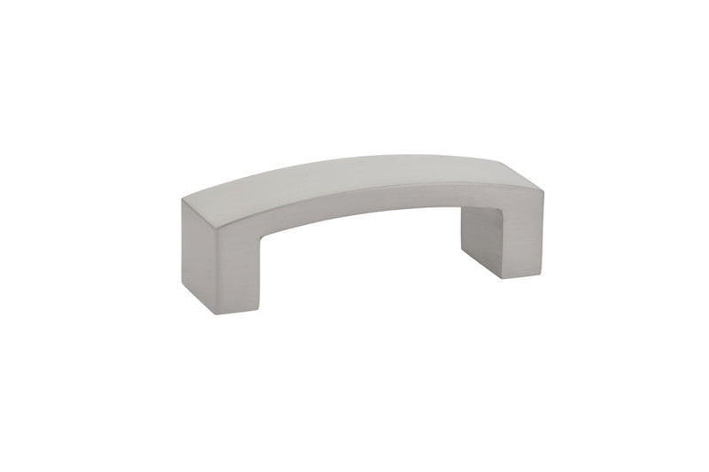 The Emtek Bauhaus Cabinet Pull, 3" Center to Center in Satin Nickel finish