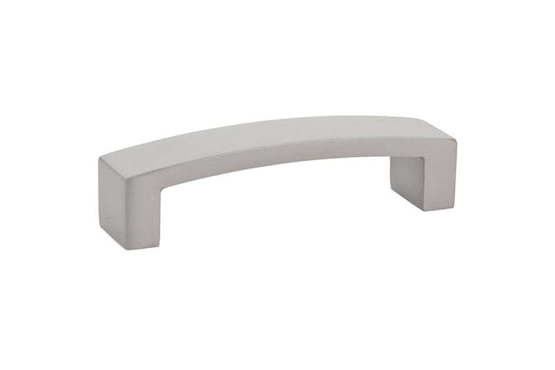 The Emtek Bauhaus Cabinet Pull, 4" Center to Center in Satin Nickel finish