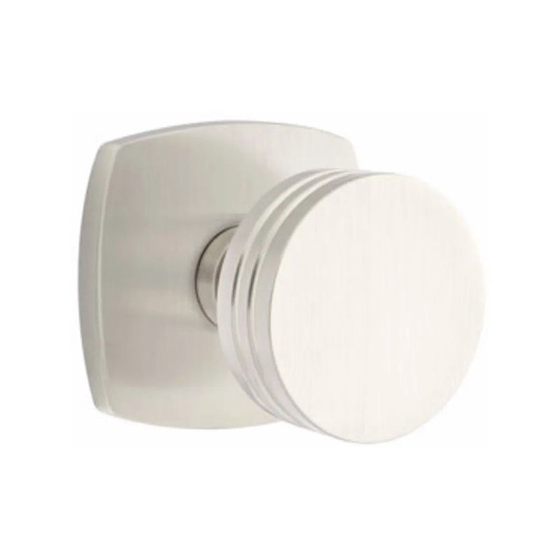 Emtek Bern Knob with Urban Modern Rosette in Satin Nickel finish