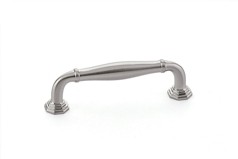 The Emtek Blythe Cabinet Pull, 3 1/2" Center to Center in Satin Nickel finish