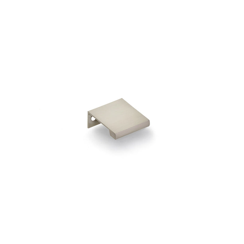 The Emtek Cabinet Edge Pull, 1" Center to Center in Satin Nickel finish