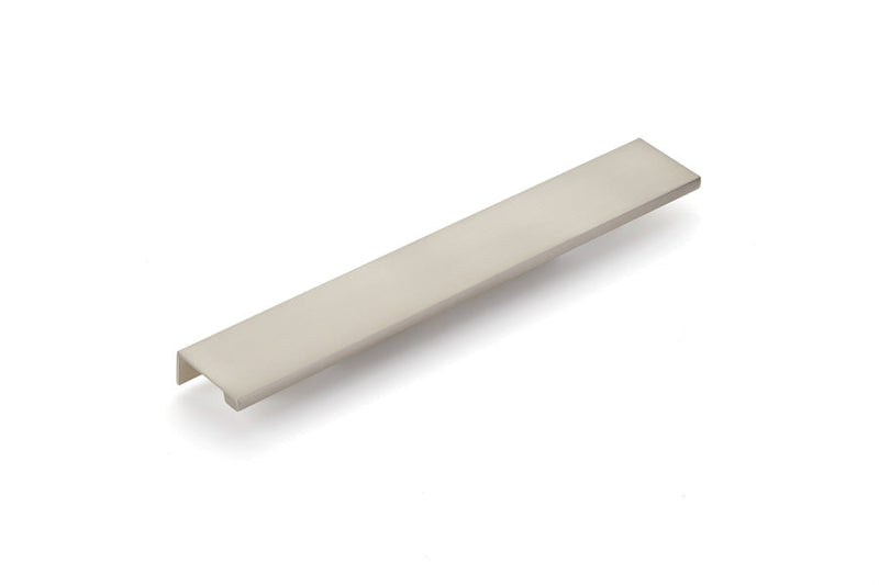 The Emtek Cabinet Edge Pull, 10" Center to Center in Satin Nickel finish