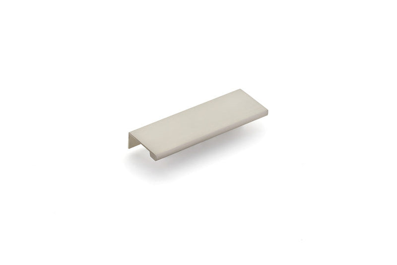 The Emtek Cabinet Edge Pull, 4" Center to Center in Satin Nickel finish