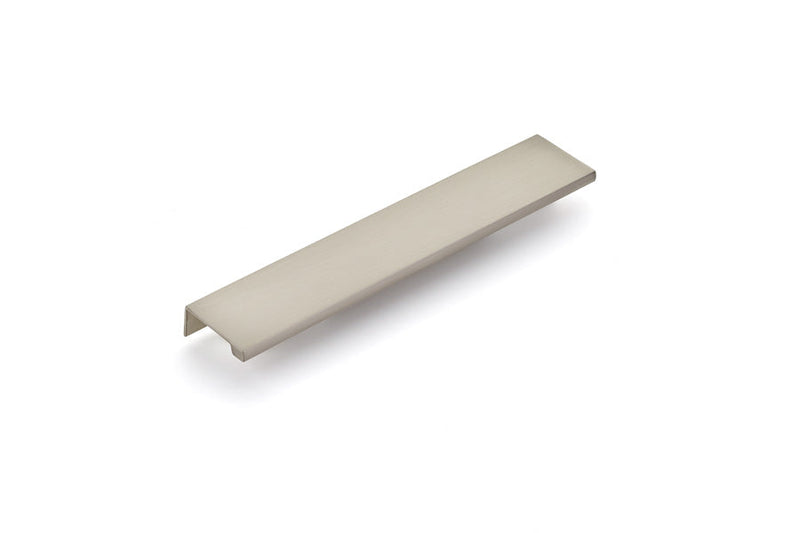 The Emtek Cabinet Edge Pull, 8" Center to Center in Satin Nickel finish