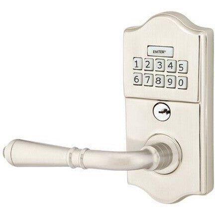 Emtek Classic Electronic Keypad Leverset with Turino Lever in Satin Nickel finish