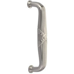 Emtek Concealed Surface 8" Ribbon & Reed Door Pull in Satin Nickel finish