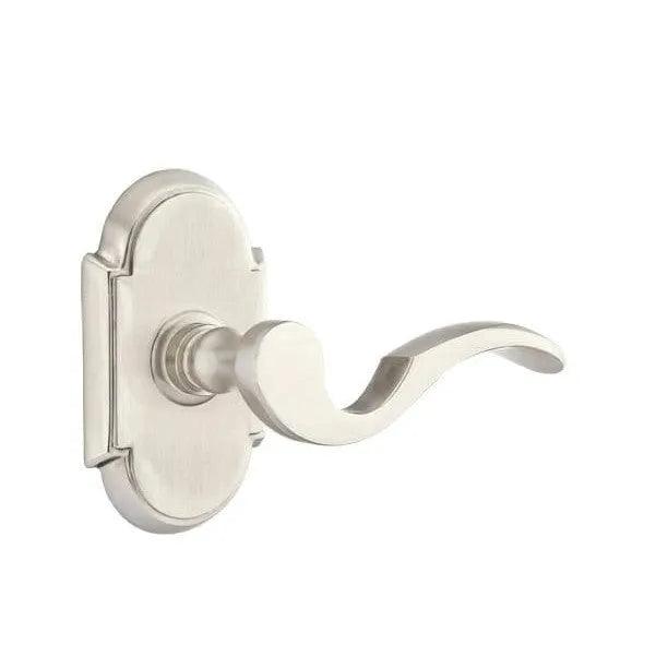 Emtek Cortina Lever With #8 Rosette in Satin Nickel finish