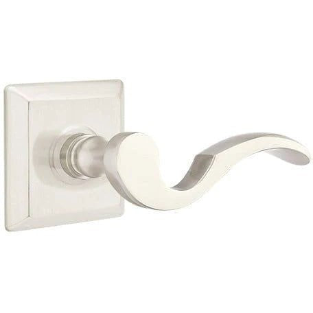 Emtek Cortina Lever With Quincy Rosette in Satin Nickel finish