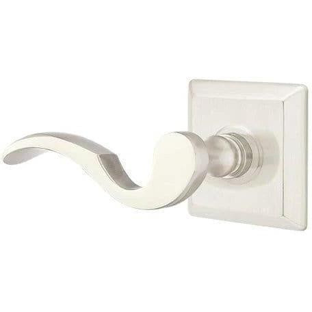 Emtek Cortina Lever With Quincy Rosette in Satin Nickel finish