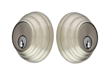 Emtek Double Cylinder Low Profile Keyed Deadbolt in Satin Nickel finish