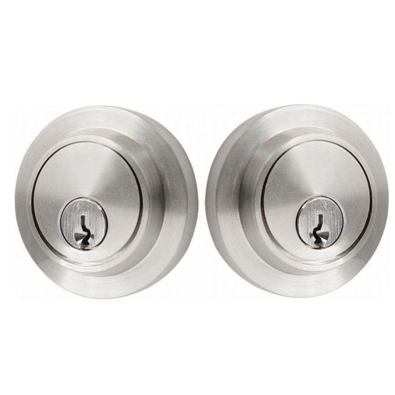 Emtek Double Cylinder Modern Keyed Deadbolt in Satin Nickel finish