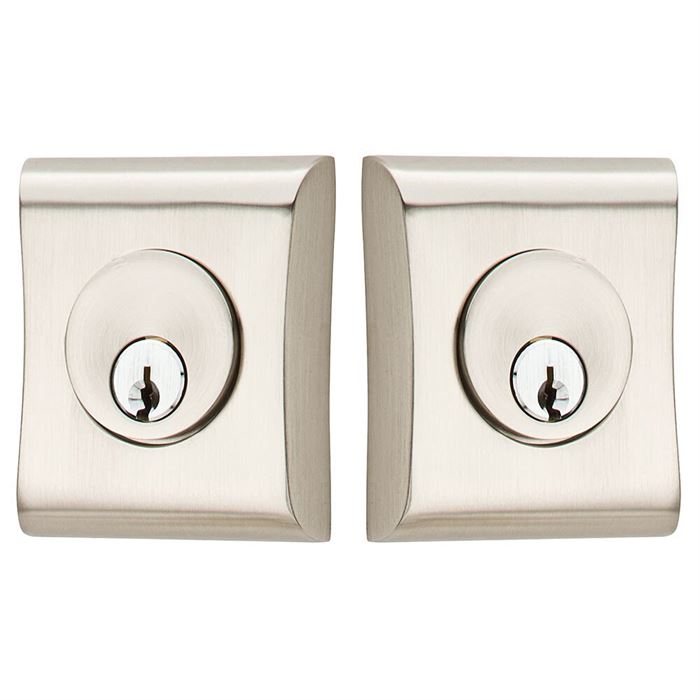 Emtek Double Cylinder Neos Keyed Deadbolt in Satin Nickel finish