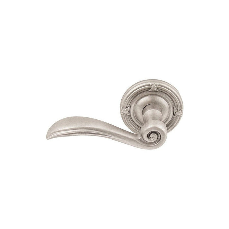 Emtek Elan Lever With Ribbon & Reed Rosette in Satin Nickel finish