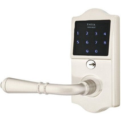 Emtek EMTouch Classic Electronic Touchscreen Keypad Leverset with Turino Lever in Satin Nickel finish