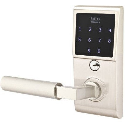 Emtek EMTouch Electronic Touchscreen Keypad Leverset with Hercules Lever in Satin Nickel finish