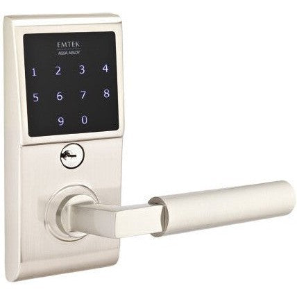 Emtek EMTouch Electronic Touchscreen Keypad Leverset with Hercules Lever in Satin Nickel finish