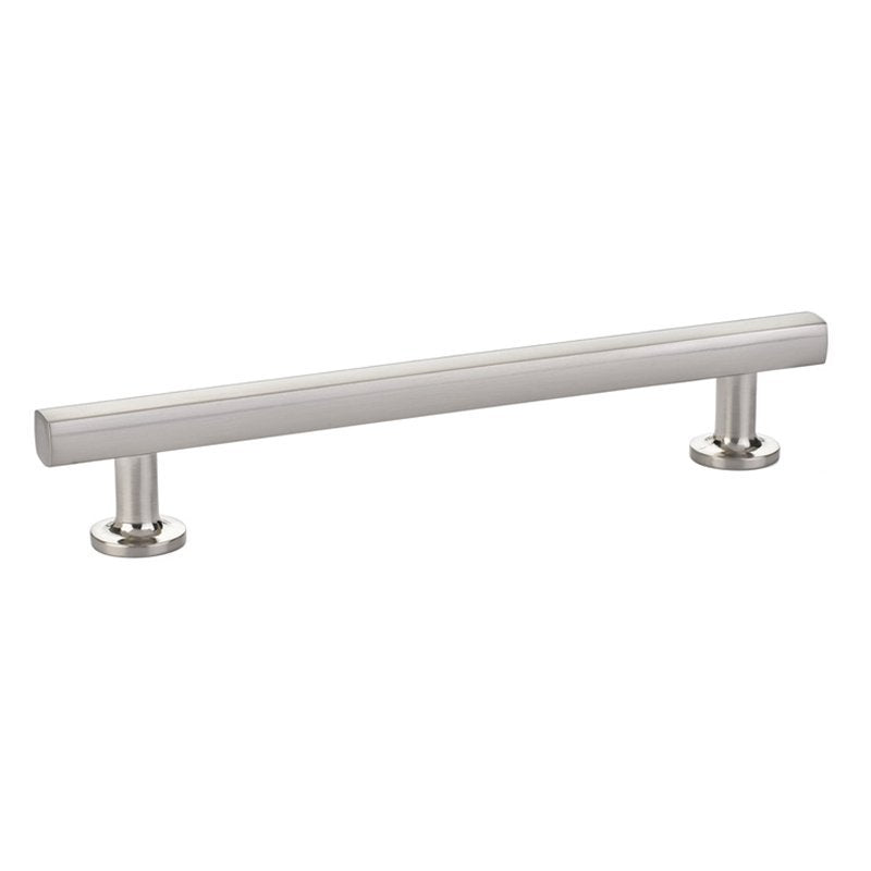 The Emtek Freestone Cabinet Pull in Satin Nickel finish.