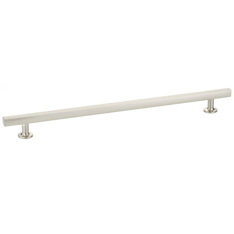 The Emtek Freestone Cabinet Pull in Satin Nickel finish.