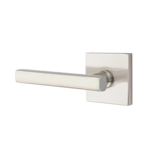 Emtek Freestone Lever With Square Rosette in Satin Nickel finish