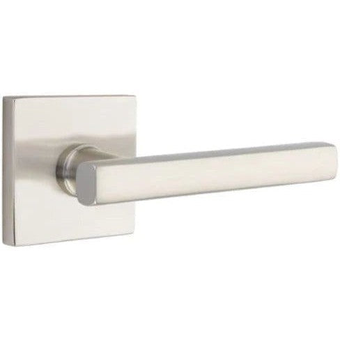 Emtek Freestone Lever With Square Rosette in Satin Nickel finish