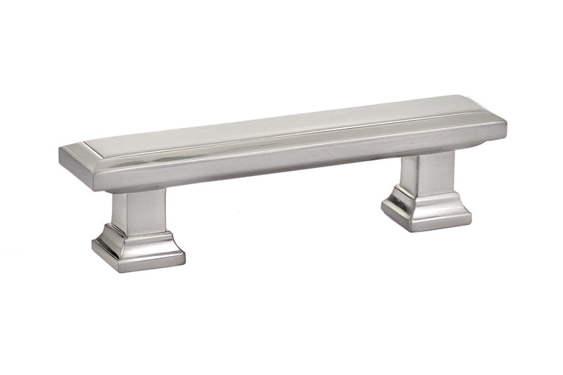 Emtek Geometric Rectangular Cabinet Pull, 3" Center to Center in Satin Nickel finish