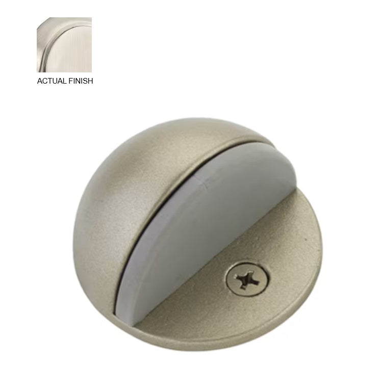 The Emtek Half Dome Door Stop in Satin Nickel finish