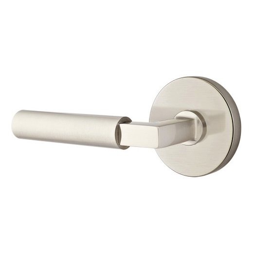 Emtek Hercules Lever With Disk Rosette in Satin Nickel finish