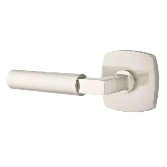 Emtek Hercules Lever With Urban Modern Rosette in Satin Nickel finish