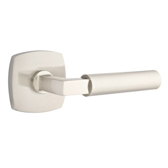 Emtek Hercules Lever With Urban Modern Rosette in Satin Nickel finish