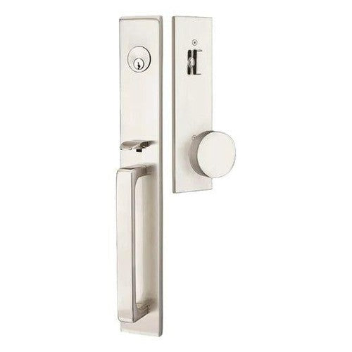 Emtek Lausanne Entrance Handleset With Round Knob in Satin Nickel finish