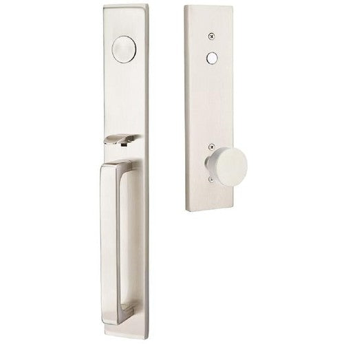 Emtek Lausanne Entrance Handleset With Round Knob in Satin Nickel finish