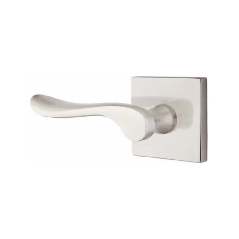 Emtek Luzern Lever With Square Rosette in Satin Nickel finish