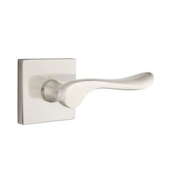 Emtek Luzern Lever With Square Rosette in Satin Nickel finish