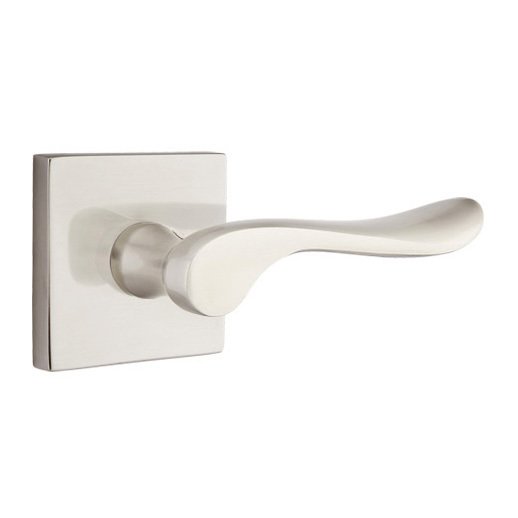 Emtek Luzern Lever With Square Rosette in Satin Nickel finish