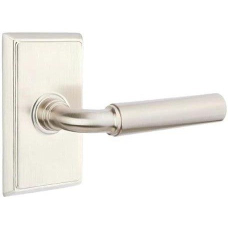 Emtek Manning Lever With Rectangular Rosette in Satin Nickel finish