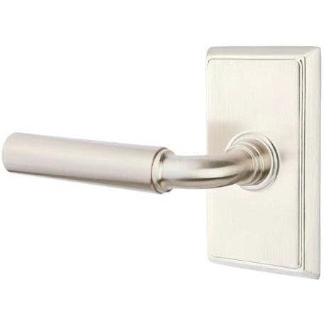 Emtek Manning Lever With Rectangular Rosette in Satin Nickel finish