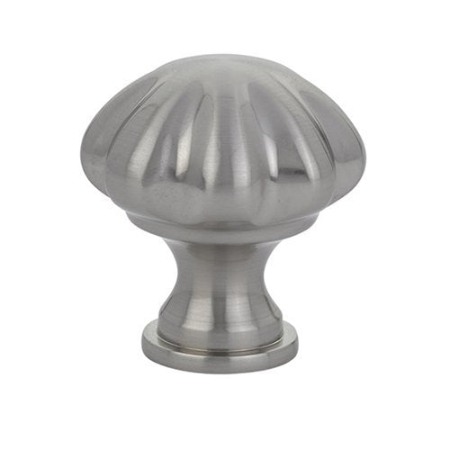 The Emtek Melon Cabinet Knob in Satin Nickel finish.