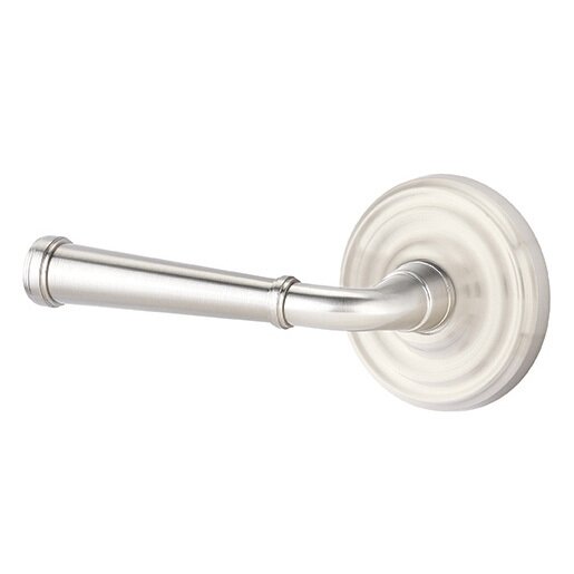 The Emtek Merrimack Lever With Regular Rosette in Satin Nickel finish