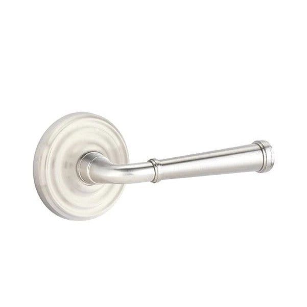 The Emtek Merrimack Lever With Regular Rosette in Satin Nickel finish