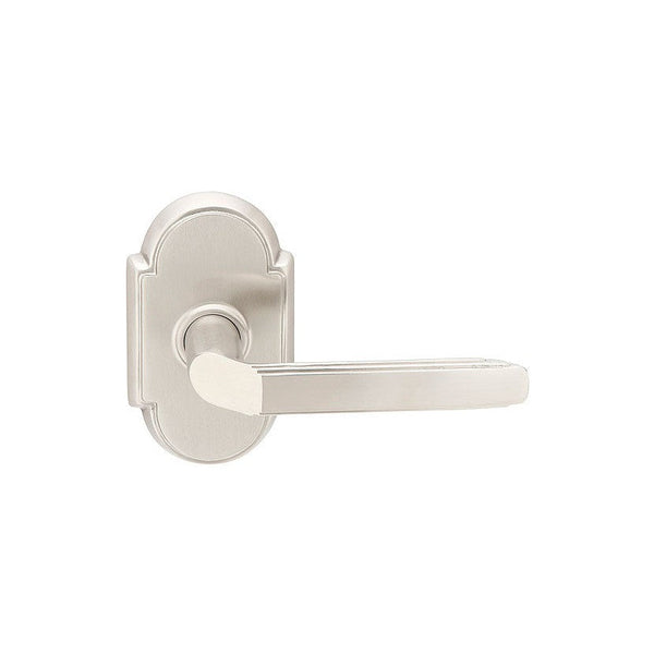 Emtek Milano Lever With #8 Rosette in Satin Nickel finish