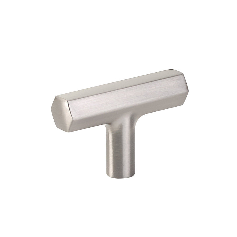 The Emtek Mod Hex T-Knob 2" in Satin Nickel finish