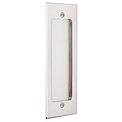 Emtek Modern Rectangular Flush Pull with Surface Screws in Satin Nickel finish